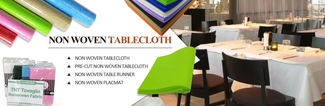 45 GSM 1m X 1m Disposable Table Cover Restaurant Hotel Usage OEM Nonwoven Tablecloth Various Colors